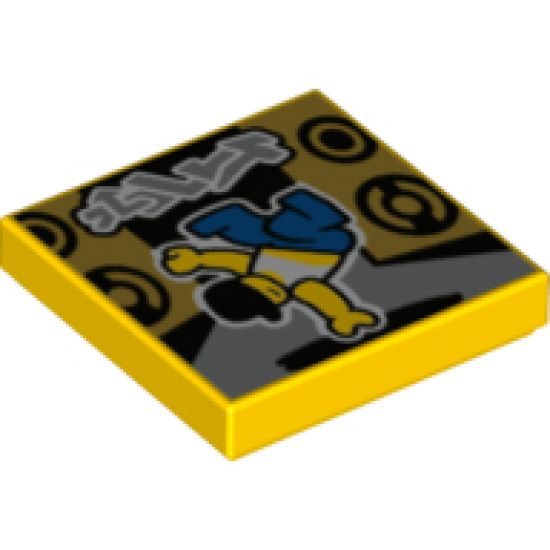 Tile 2 x 2 with BeatBit Album Cover - Breakdancer and Speakers Pattern