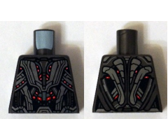 Torso Armor Robot with Light Bluish Gray Panels and Red Lights Pattern