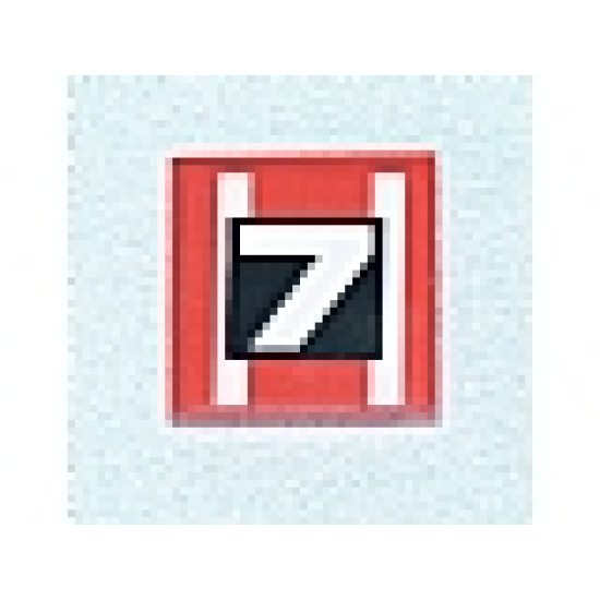 Tile 2 x 2 with '7' Pattern (Sticker) - Set 7801