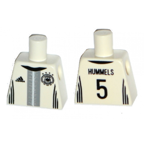 Torso Soccer Shirt with Adidas Logo, 4 Stars and Eagle Front, 'HUMMELS 5' Back Pattern