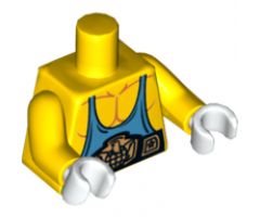 Torso Muscles with Medium Blue Tank Top and Belt Pattern / Yellow Arms / White Hands
