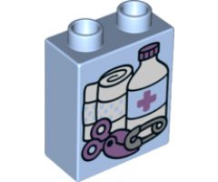 Duplo, Brick 1 x 2 x 2 with Medical Supplies Pattern
