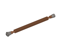 Hose Flexible 12L with Tabbed Dark Bluish Gray Ends