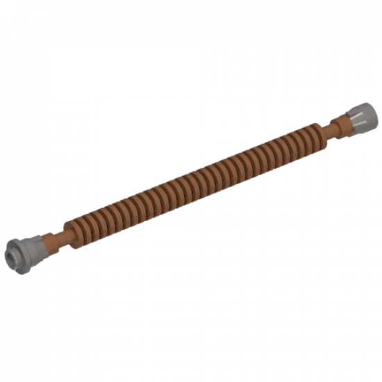 Hose Flexible 12L with Tabbed Dark Bluish Gray Ends