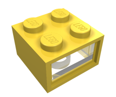 Electric, Light Brick 4.5V 2 x 2 with 2 Plug Holes, Trans-Clear Smooth Lens