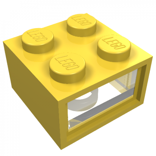 Electric, Light Brick 4.5V 2 x 2 with 2 Plug Holes, Trans-Clear Smooth Lens