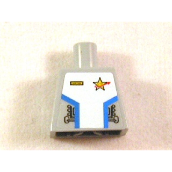 Torso Space Star Justice Gold Badge Pattern (Sticker)