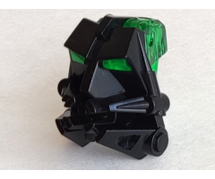 Bionicle Head Connector Block 3 x 4 x 1 2/3 with Trans-Green Bionicle Head Connector Block Eye/Brain Stalk (32553 / 32554)