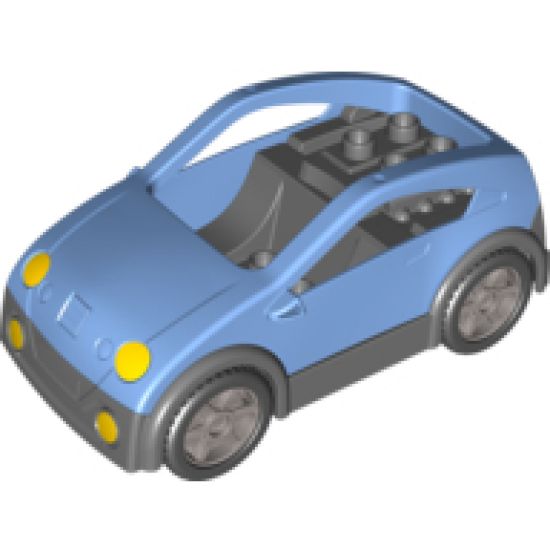 Duplo, Vehicle Car Coupe with Red Base, Headlights