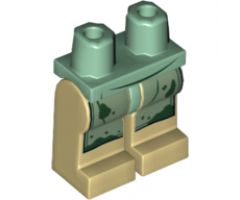 Hips and Tan Legs with Sand Green Apron and Dark Green Splotches Pattern