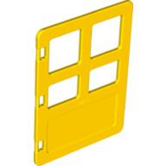 Duplo, Building Door / Window Pane 1 x 4 x 4 with Four Panes Diffrent Sizes