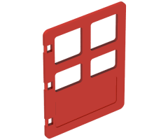 Duplo, Building Door / Window Pane 1 x 4 x 4 with Four Panes Diffrent Sizes