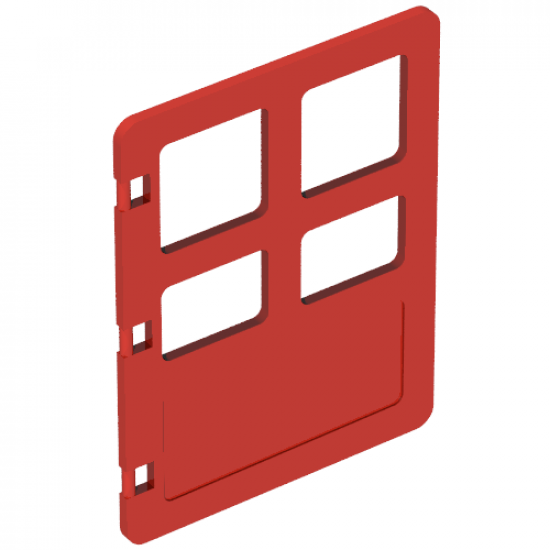 Duplo, Building Door / Window Pane 1 x 4 x 4 with Four Panes Diffrent Sizes