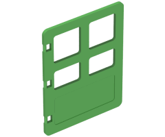 Duplo, Building Door / Window Pane 1 x 4 x 4 with Four Panes Diffrent Sizes