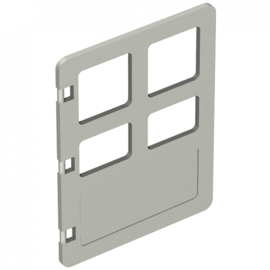 Duplo, Building Door / Window Pane 1 x 4 x 4 with Four Panes Diffrent Sizes