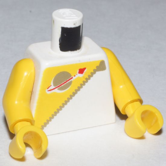Torso Space Futuron Yellow Pattern, Gold Zipper and Classic Logo / Yellow Arms / Yellow Hands
