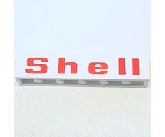 Brick 1 x 6 with Red 'Shell' Bold Pattern