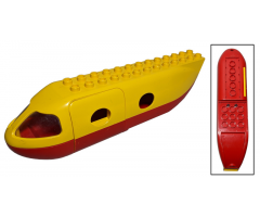 Duplo, Aircraft Airplane Jetliner Fuselage with Red Base and Cargo Door