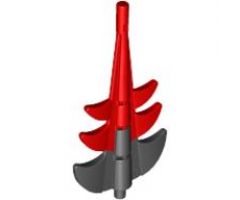 Animal, Body Part Dragon Tail Barbed with Marbled Red Pattern