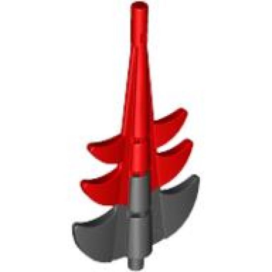 Animal, Body Part Dragon Tail Barbed with Marbled Red Pattern