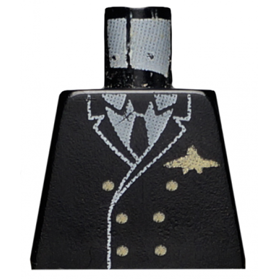 Torso Airplane Pilot, Suit Double Breasted, Tie, Gold Buttons and Logo Pin Pattern