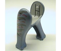 Animal, Body Part Dinosaur Legs Long, Set 6720 Pattern - Dark Gray and Red