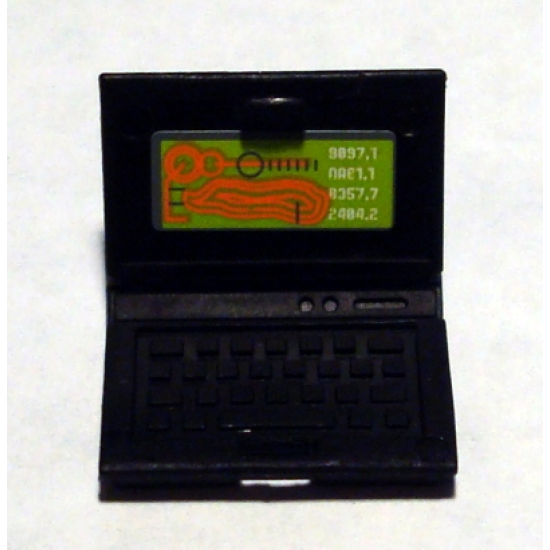Minifigure, Utensil Computer Laptop with Mine Map Screen Pattern (Sticker) - Set 8961