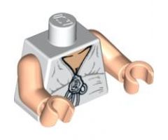 Torso Indiana Jones V-Neck with Bow and Flower Pattern / Light Nougat Arms / Light Nougat Hands