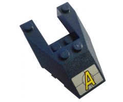 Wedge 6 x 4 Cutout with Stud Notches with Agents Logo Pattern (Sticker) - Set 8637
