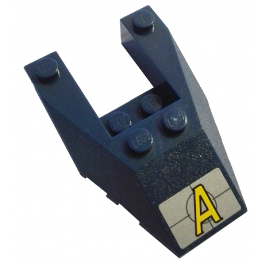Wedge 6 x 4 Cutout with Stud Notches with Agents Logo Pattern (Sticker) - Set 8637