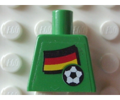 Torso Soccer German Goalie, German Flag Sticker Front, White Number Sticker Back (specify number in listing)