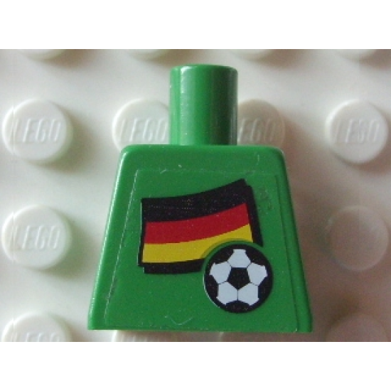 Torso Soccer German Goalie, German Flag Sticker Front, White Number Sticker Back (specify number in listing)