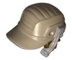 Minifigure, Hair Combo, Hat with Hair, Cap with Flat Silver Headset and Dark Brown Hair Pattern (SW Jyn Erso)