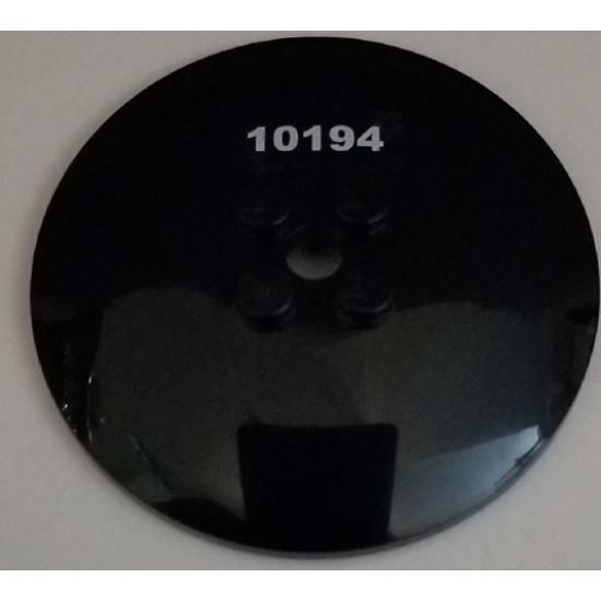 Dish 6 x 6 Inverted (Radar) - Solid Studs with White '10194' Pattern (Sticker) - Set 10194