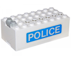 Electric, Battery Box 9V Small with 'POLICE' Pattern on Both Sides (Stickers) - Set 6450
