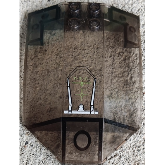 Windscreen 8 x 6 x 2 Curved with Target Head-Up Display (HUD) Pattern #1 (Sticker) - Set 7477