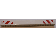 Technic, Liftarm 1 x 11 Thick with Red and White Danger Stripes Pattern on Both Ends (Stickers) - Set 42055
