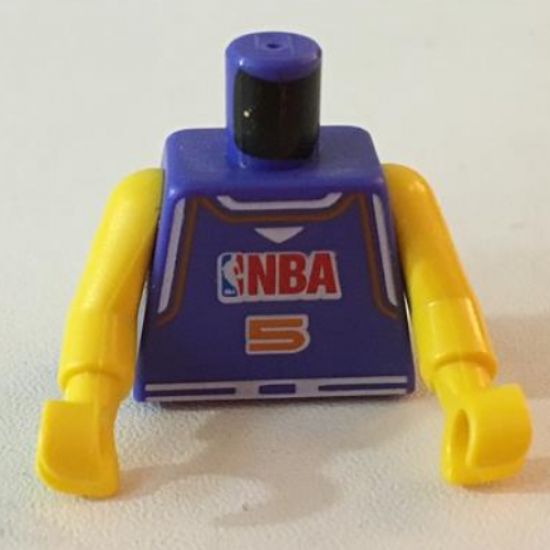 Torso NBA Player Number 5 Pattern / Yellow NBA Arms