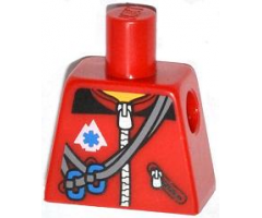 Torso Zipper Jacket with Ropes, Blue Carabiners and EMT Star of Life Pattern