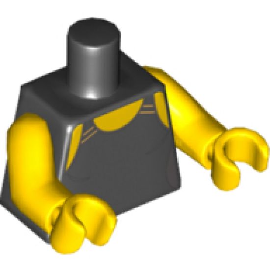 Torso Female Swimsuit Pattern / Yellow Arms / Yellow Hands