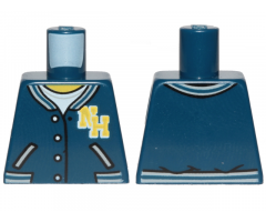 Torso Jacket, White Undershirt, Yellow 'N and 'H' Letters Pattern