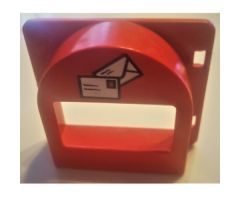 Duplo, Building Door / Window Pane Mailbox 1 x 4 x 3 Raised with Envelopes Pattern