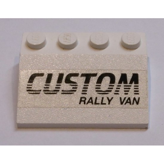 Slope 33 3 x 4 with Black 'CUSTOM RALLY VAN' Pattern (Sticker) - Set 5550