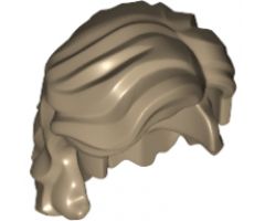 Minifigure, Hair Mid-Length Wavy with Center Part and Sidelocks