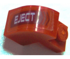 Slope, Curved 2 x 1 x 1 1/3 with Recessed Stud with 'EJECT' right Pattern (Sticker) - Set 7701