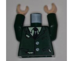 Torso Harry Potter Torn Suit with Buttons, Shirt and Tie Pattern / Dark Green Arms / Light Nougat Hands