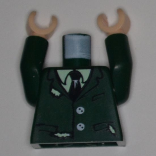 Torso Harry Potter Torn Suit with Buttons, Shirt and Tie Pattern / Dark Green Arms / Light Nougat Hands