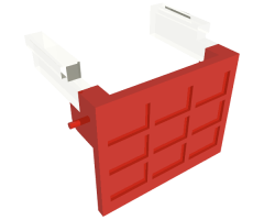 Garage Door Solid Assembly with Trans-Clear Counterweights (Hinge Pins on Door)