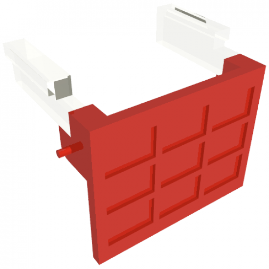Garage Door Solid Assembly with Trans-Clear Counterweights (Hinge Pins on Door)