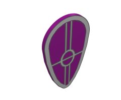 Minifigure, Shield Ovoid with SW Gungan Patrol Shield Pattern
